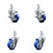 Service Caster 3 Inch Blue Polyurethane Wheel Swivel 3/4 Inch Square Stem Caster Brakes, 2PK SCC-SQ20S314-PPUB-BLUE-TLB-34-2-S-2 - alternate 1